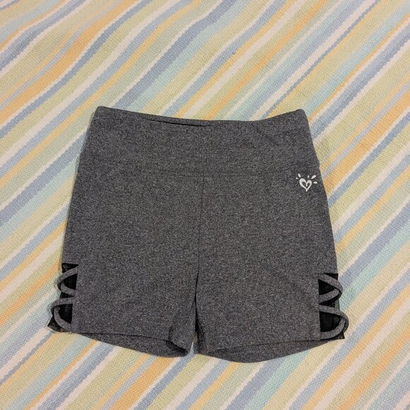 Girls Justice active gray pull on shorts size 8 - Picture 1 of 6